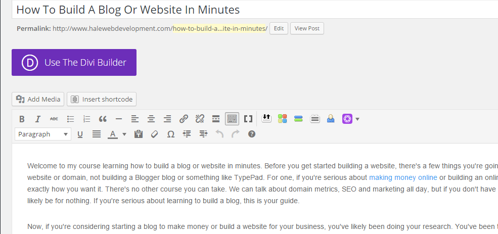 Building A WordPress Blog
